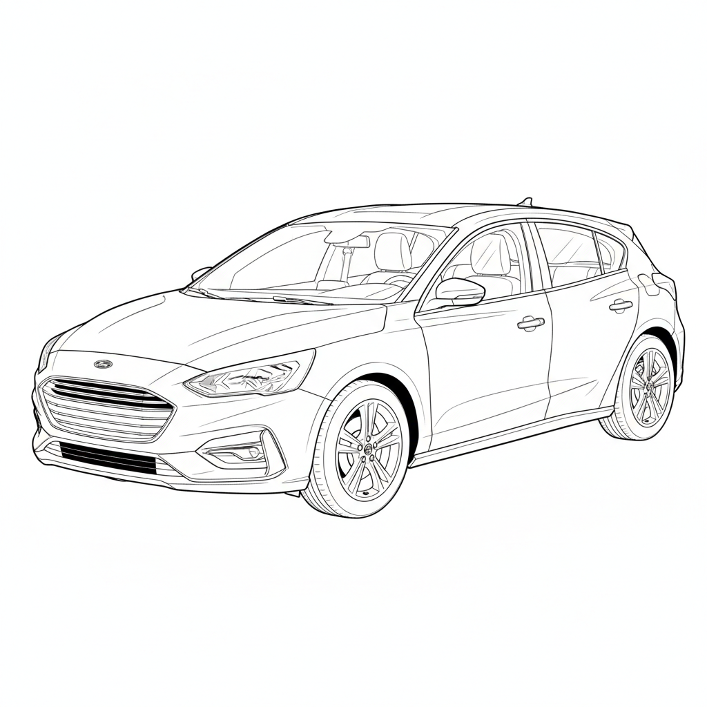 2019 FORD Focus coloring page