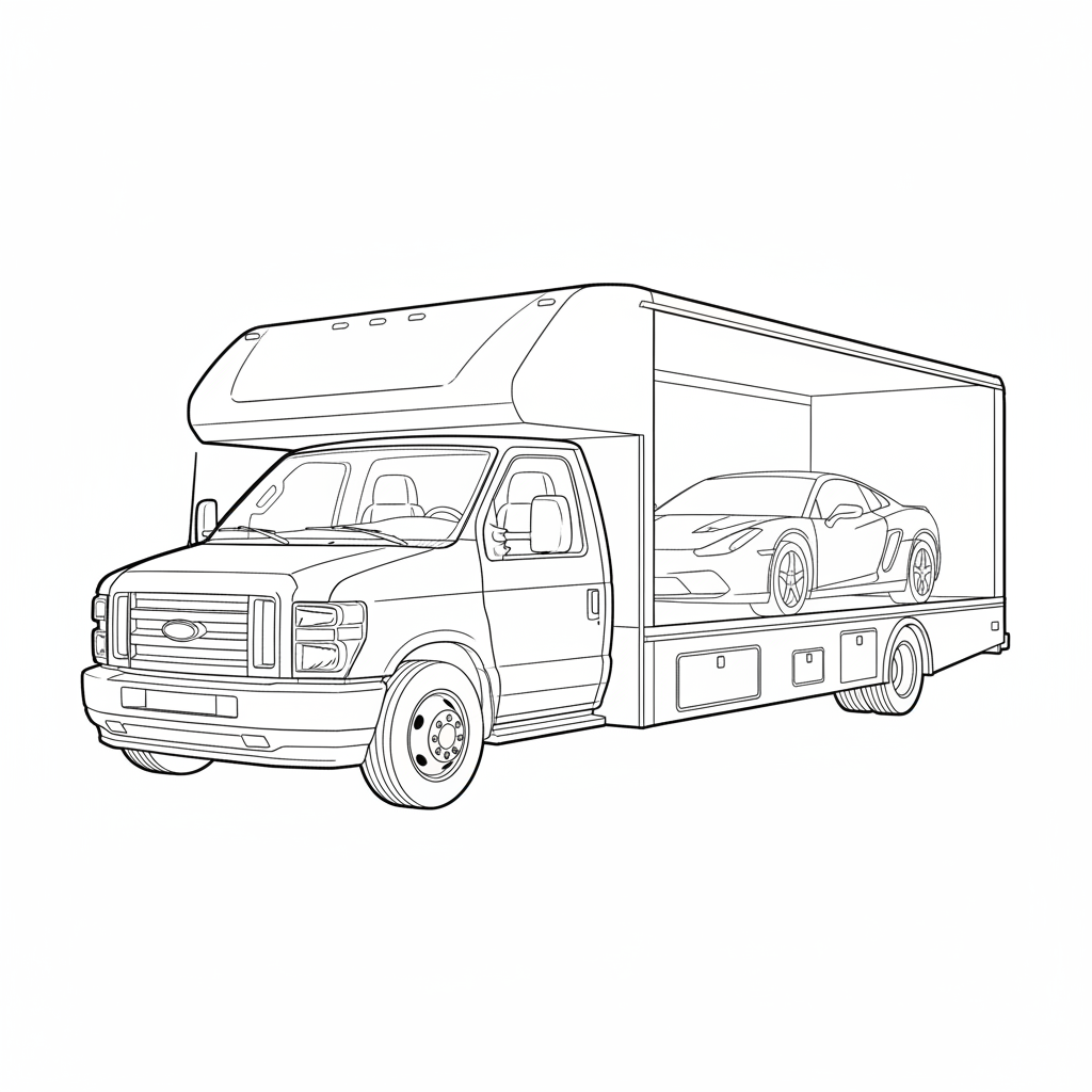 2019 FORD Motorhome Chassis coloring page