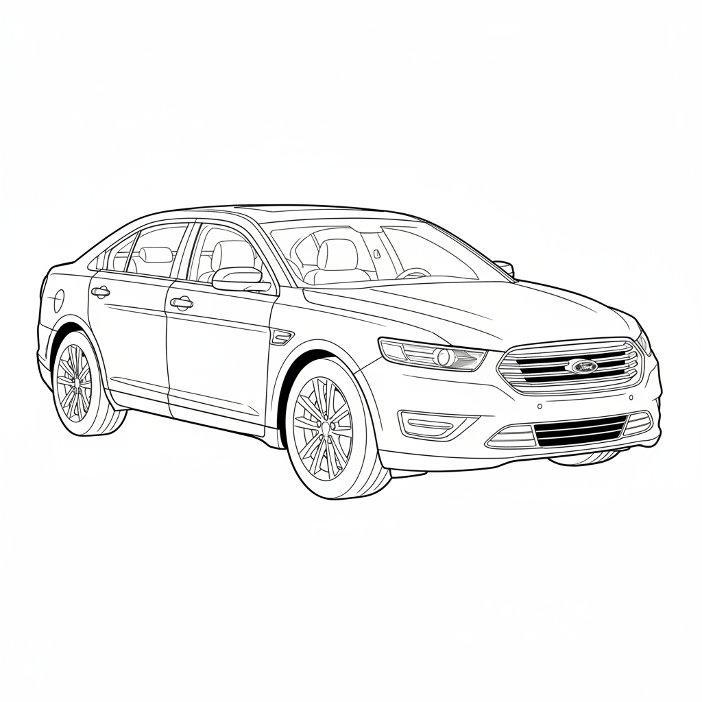 2019 FORD Taurus coloring page