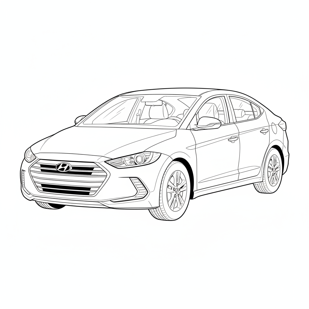2019 HYUNDAI Elantra coloring page