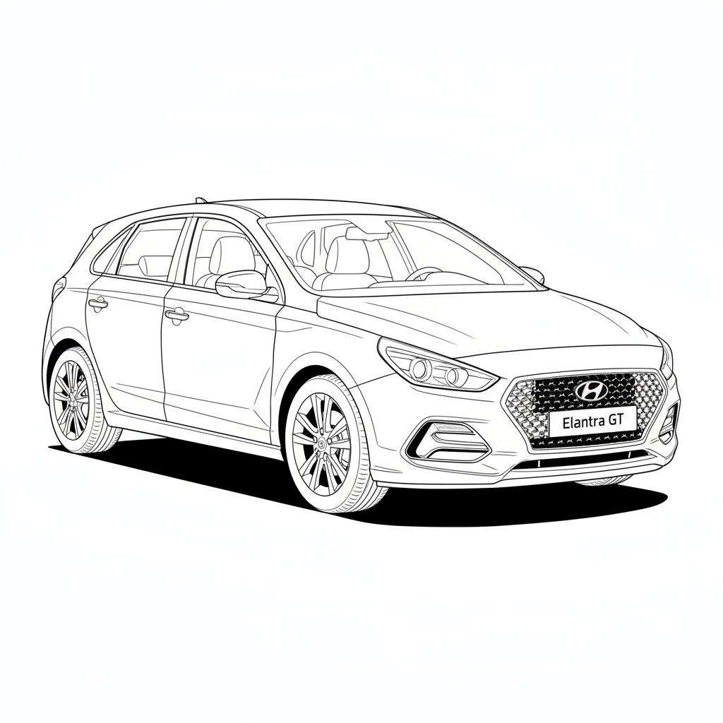 2019 HYUNDAI Elantra GT coloring page
