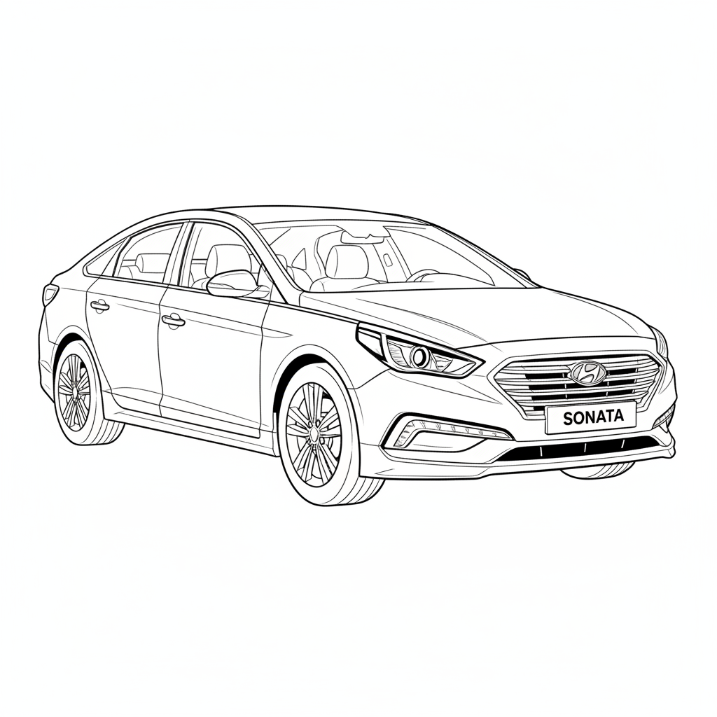 2019 HYUNDAI Sonata coloring page