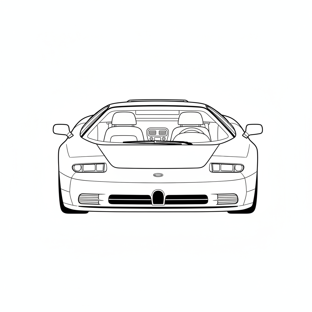 2020 BUGATTI EB110 coloring page