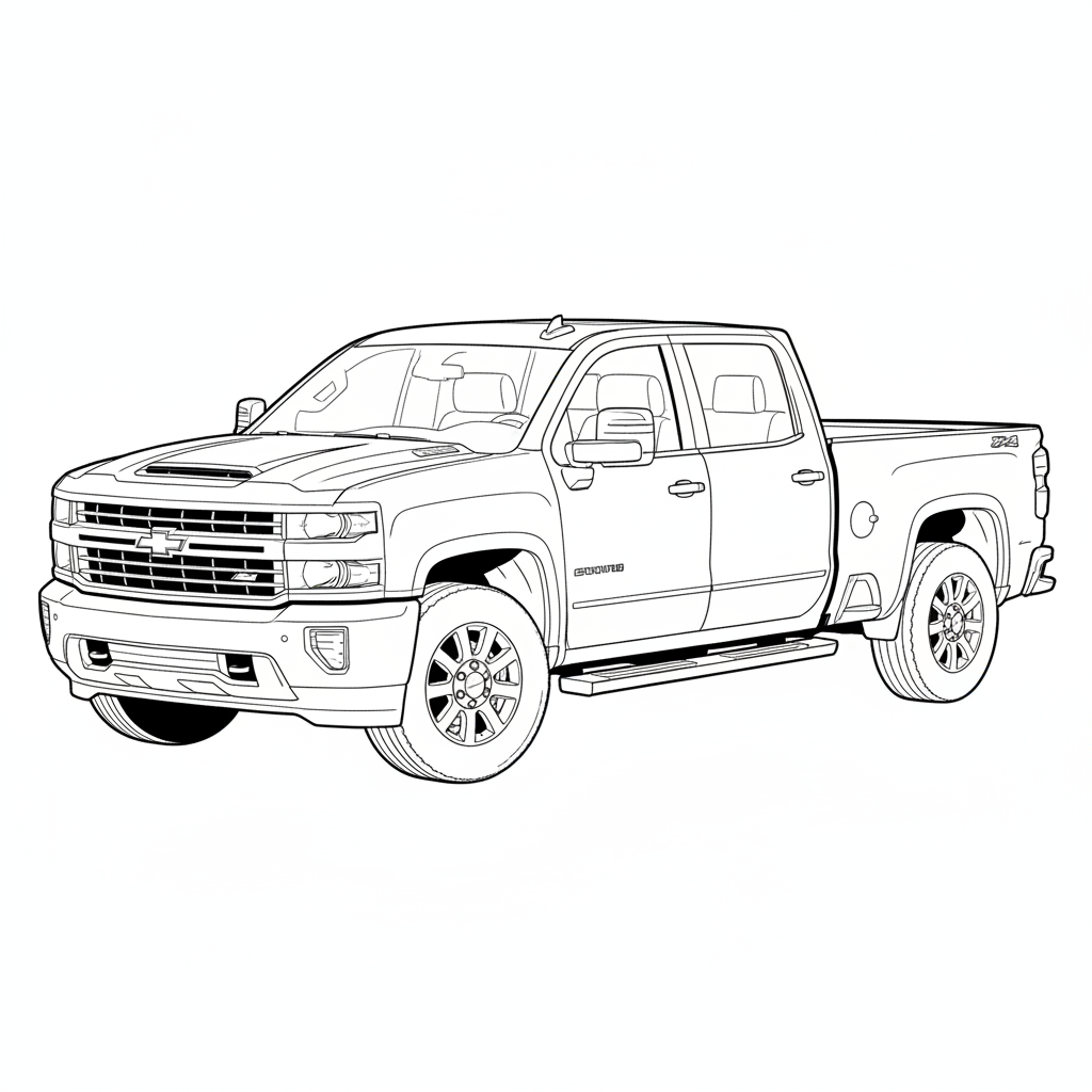 2020 CHEVROLET 3500 coloring page