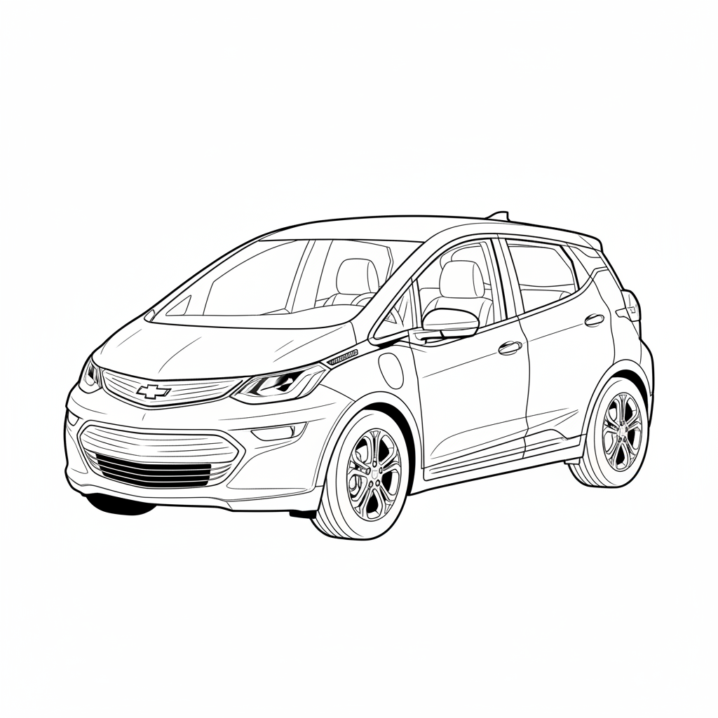 2020 CHEVROLET Bolt Incomplete coloring page