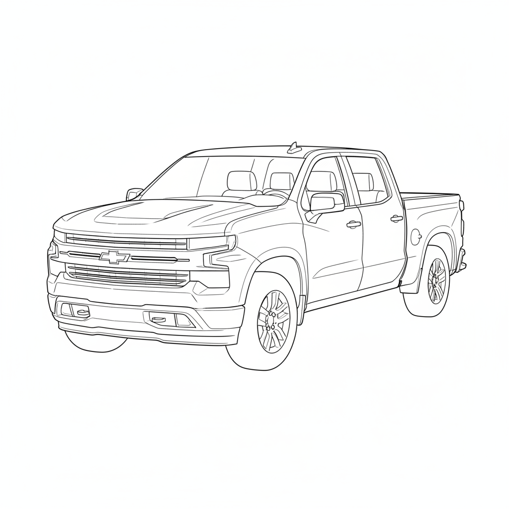 2020 CHEVROLET Silverado coloring page
