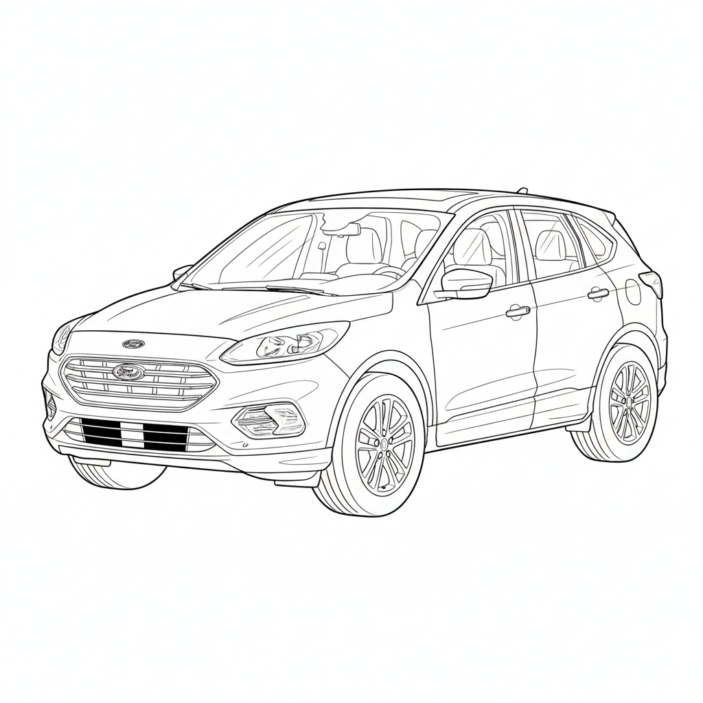 2020 FORD Escape coloring page