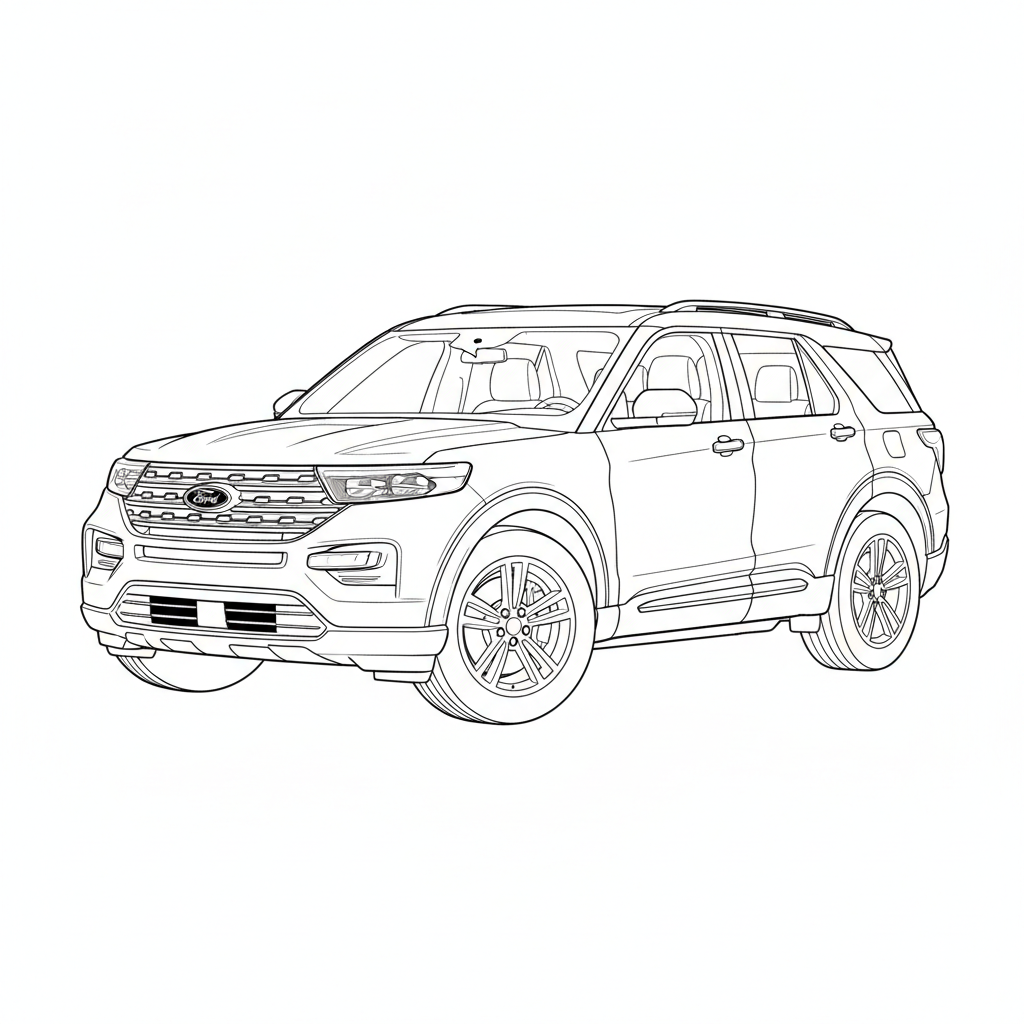 2020 FORD Explorer coloring page