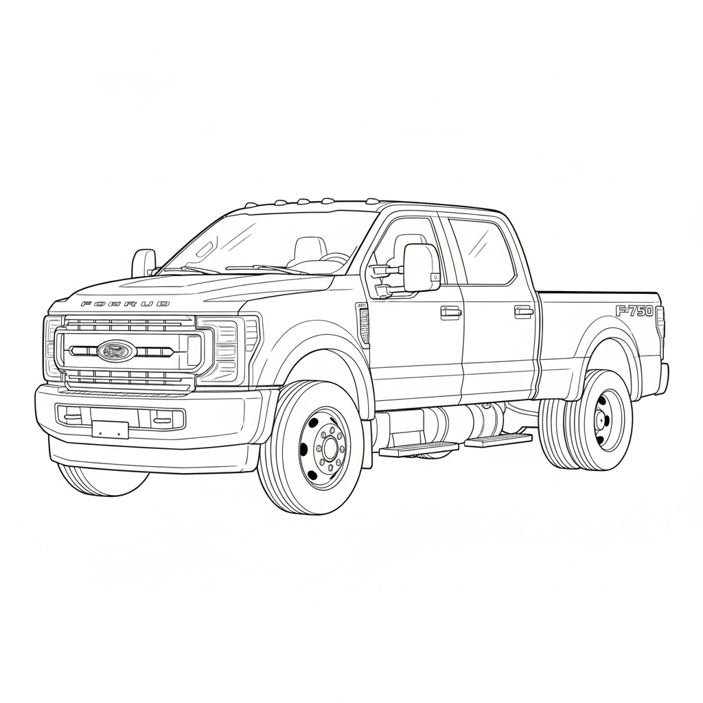 2020 FORD F-750 coloring page