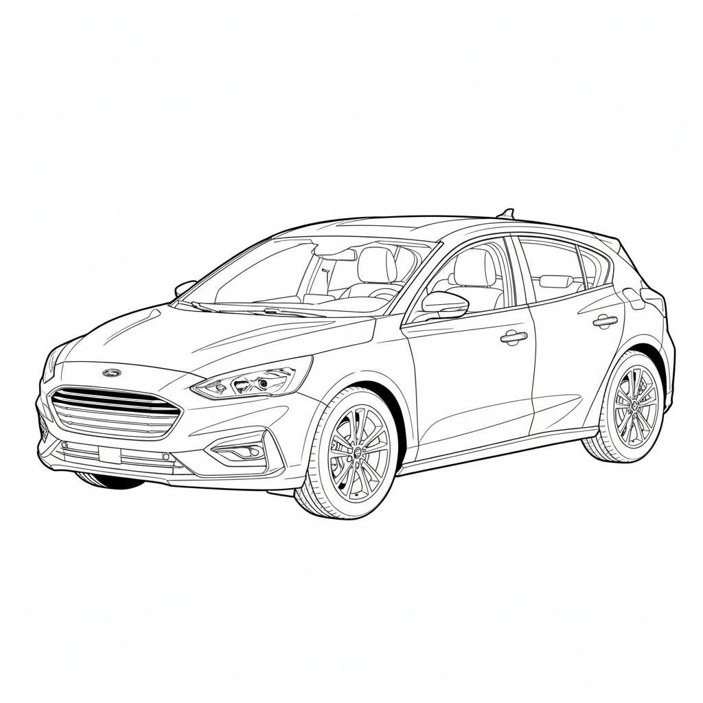 2020 FORD Focus coloring page