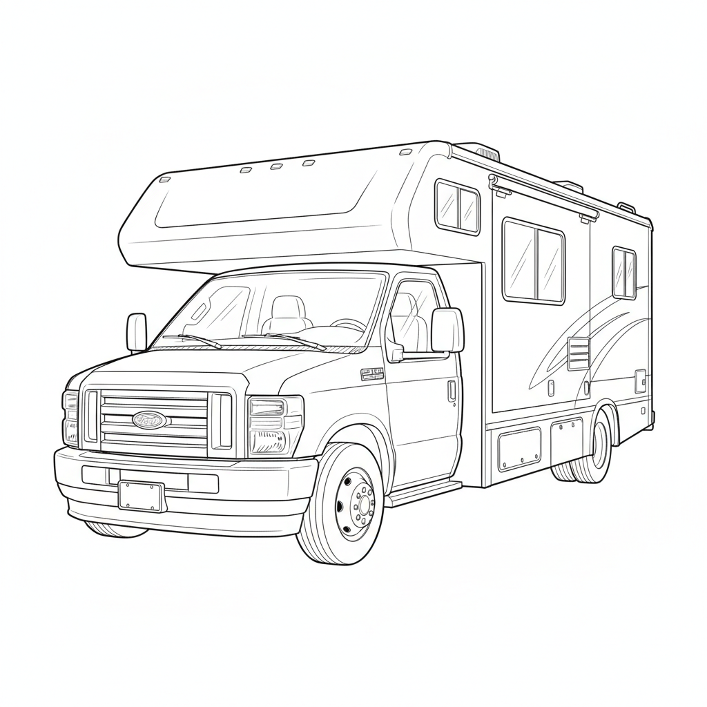 2020 FORD Motorhome Chassis coloring page