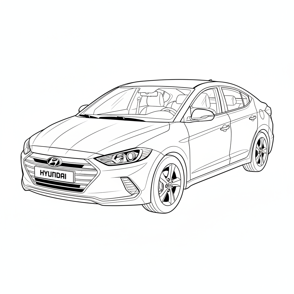 2020 HYUNDAI Elantra coloring page