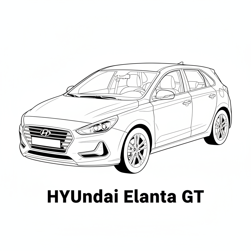 2020 HYUNDAI Elantra GT coloring page