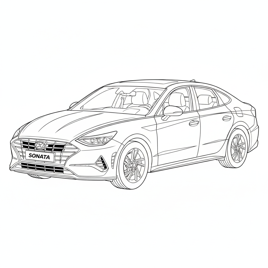 2020 HYUNDAI Sonata coloring page