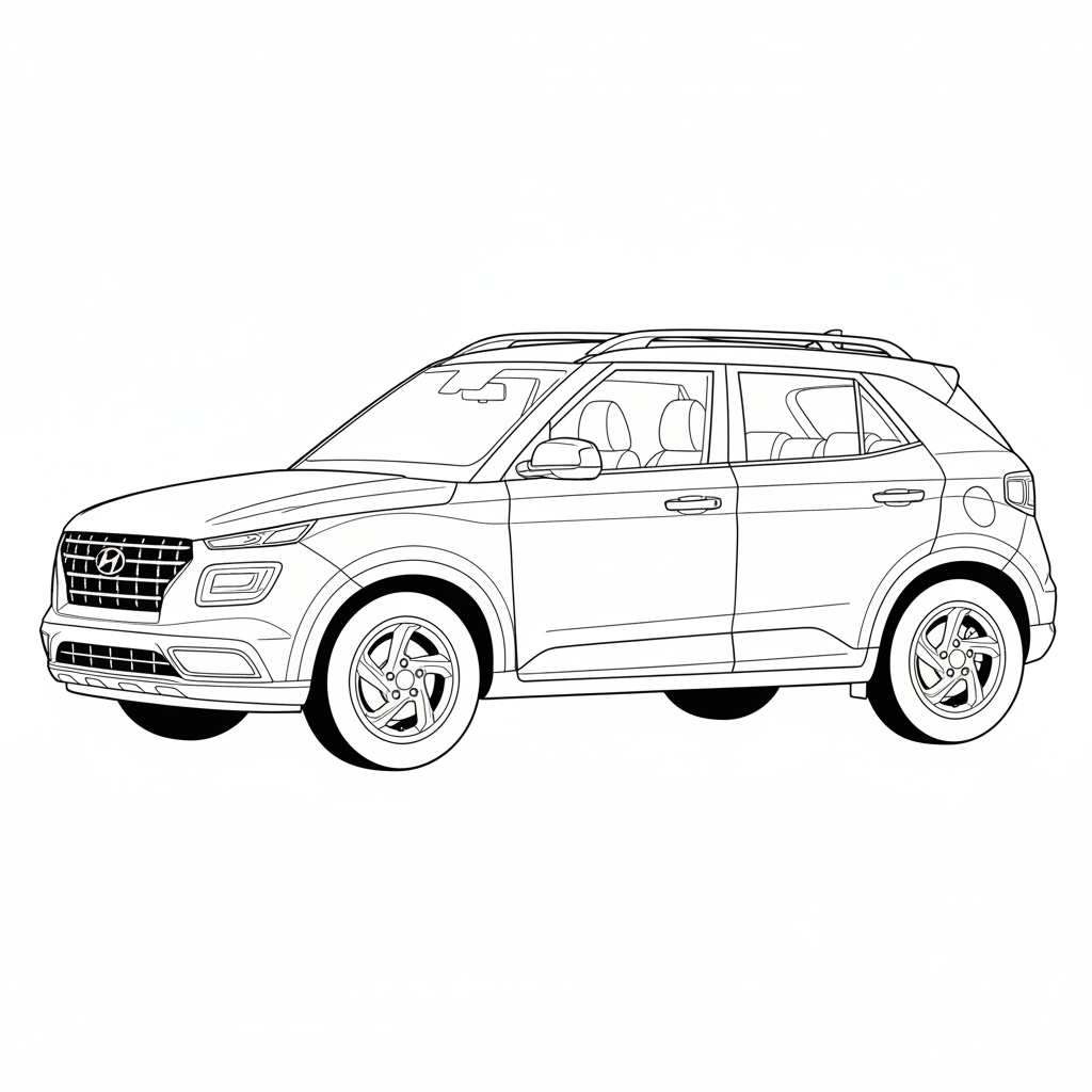 2020 HYUNDAI Venue coloring page