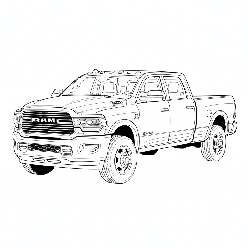 2020 ram 5500 coloring page