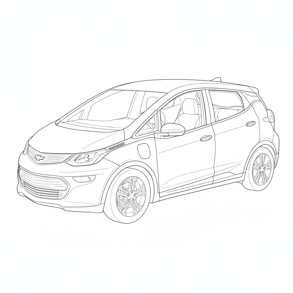 2021 CHEVROLET Bolt Incomplete coloring page
