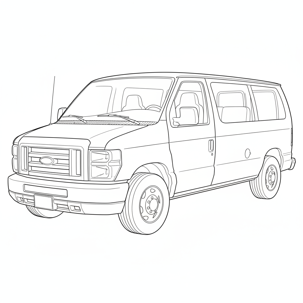 2021 FORD E-350 coloring page