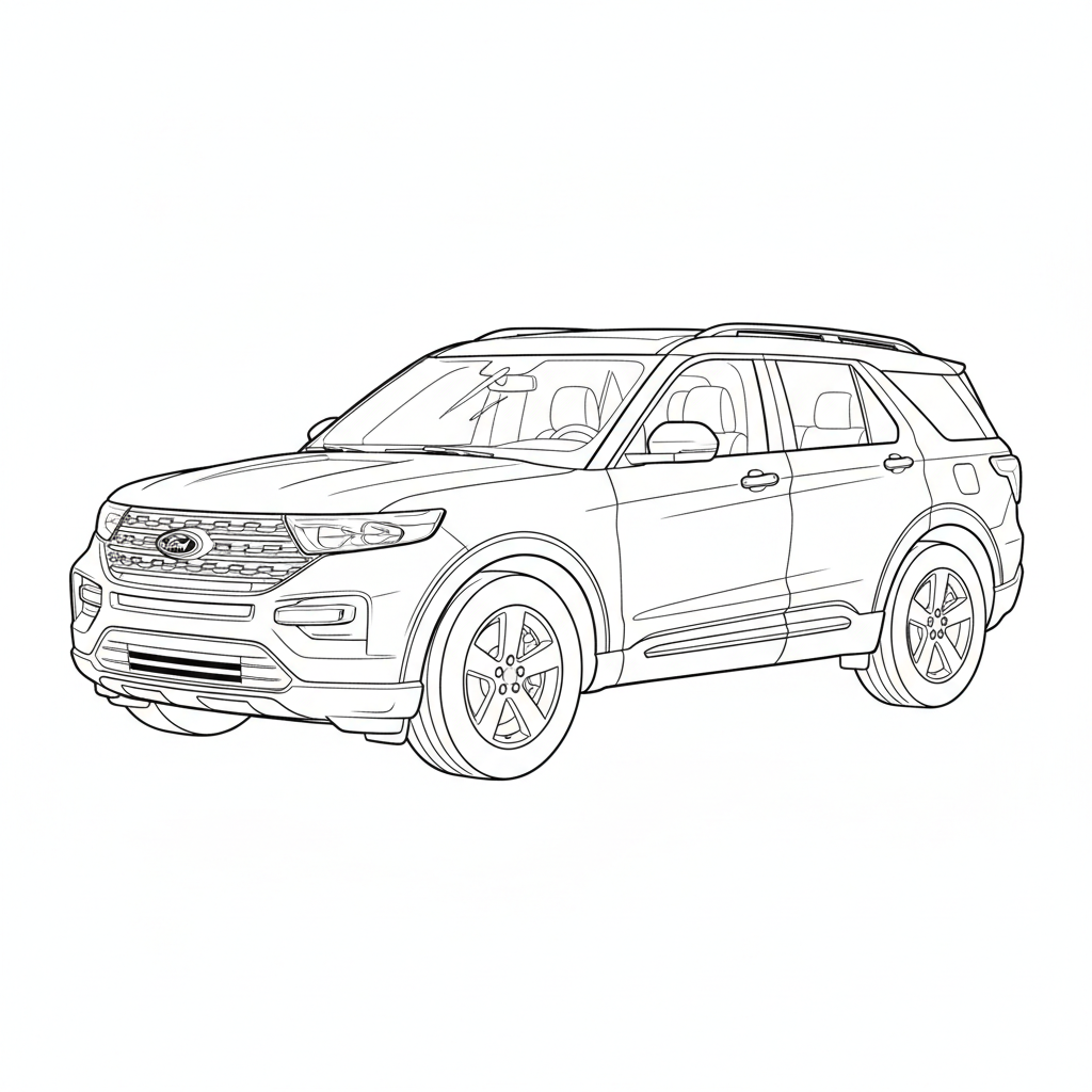 2021 FORD Explorer coloring page