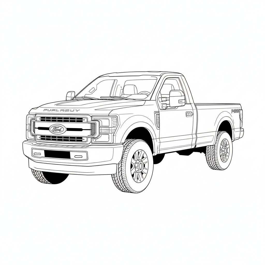 2021 FORD F-350 coloring page