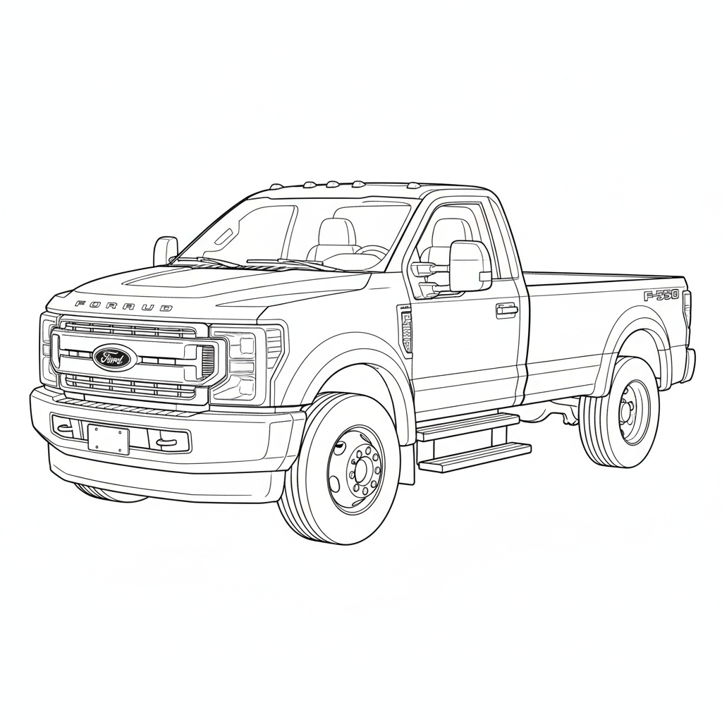 2021 FORD F-750 coloring page