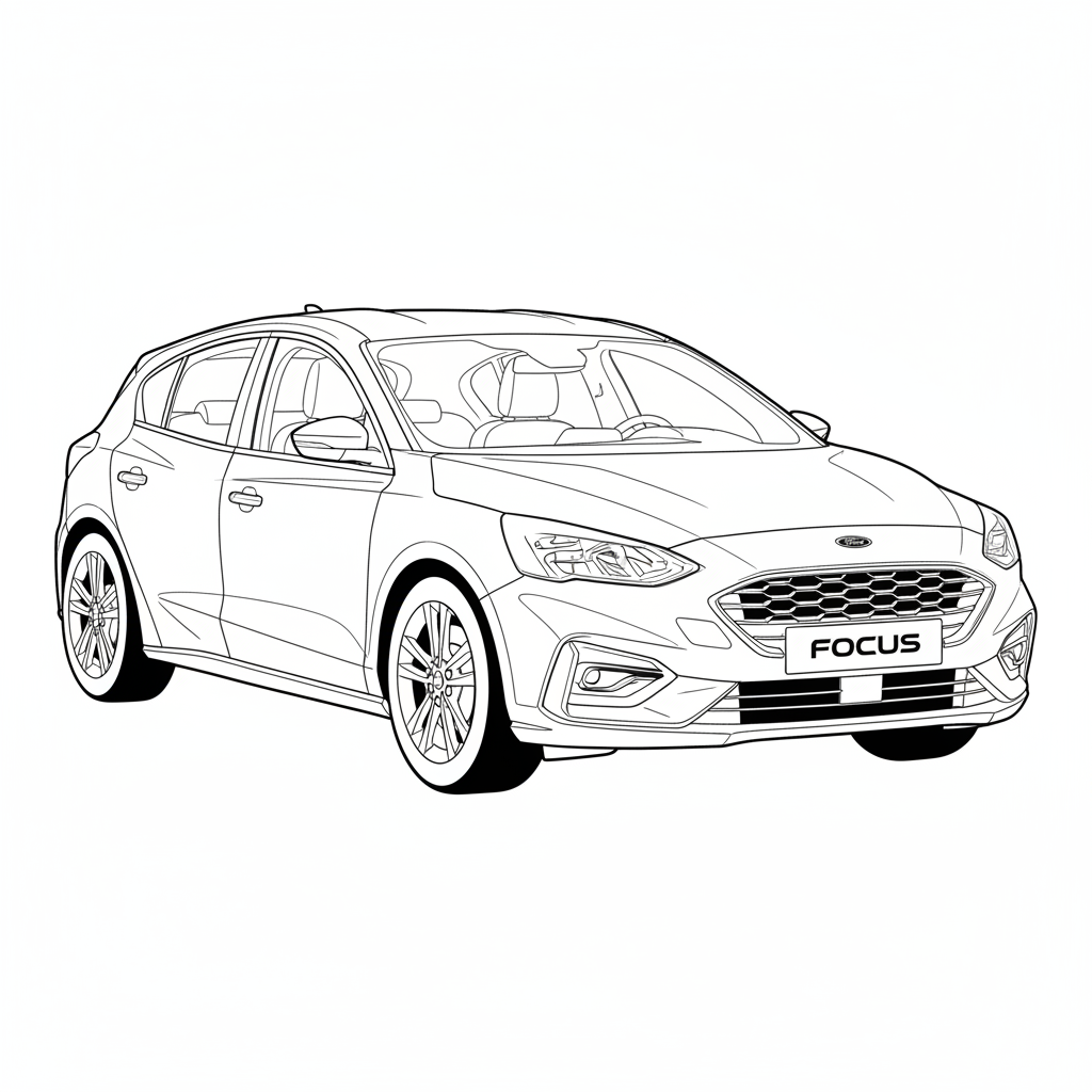 2021 FORD Focus coloring page