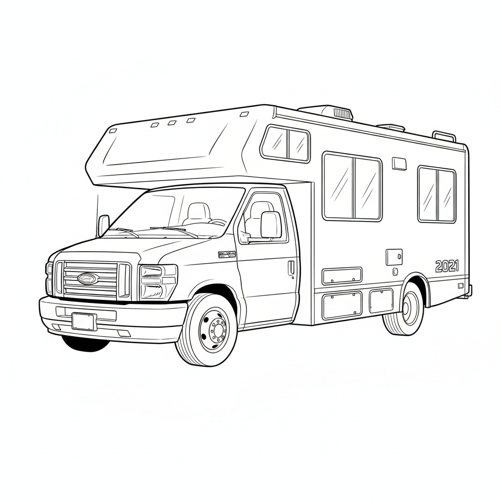 2021 FORD Motorhome Chassis coloring page