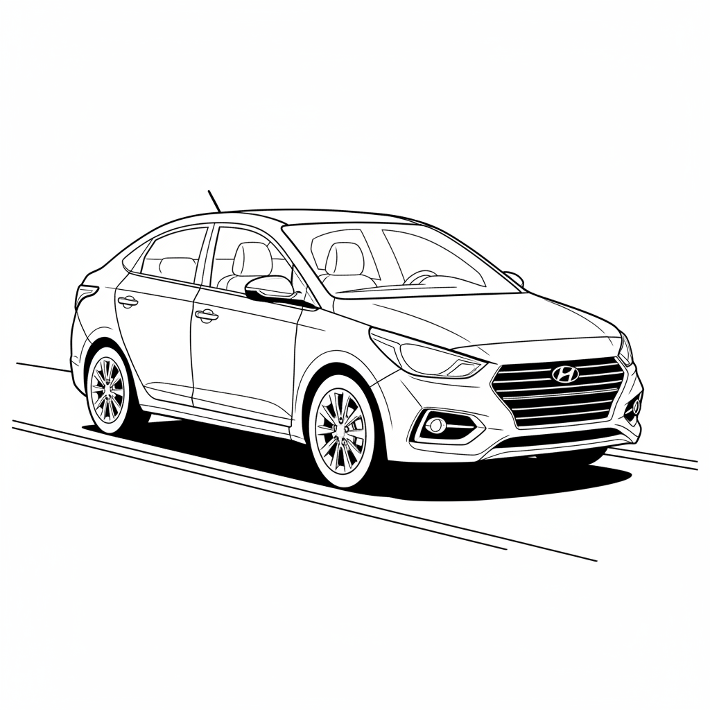 2021 HYUNDAI Accent coloring page