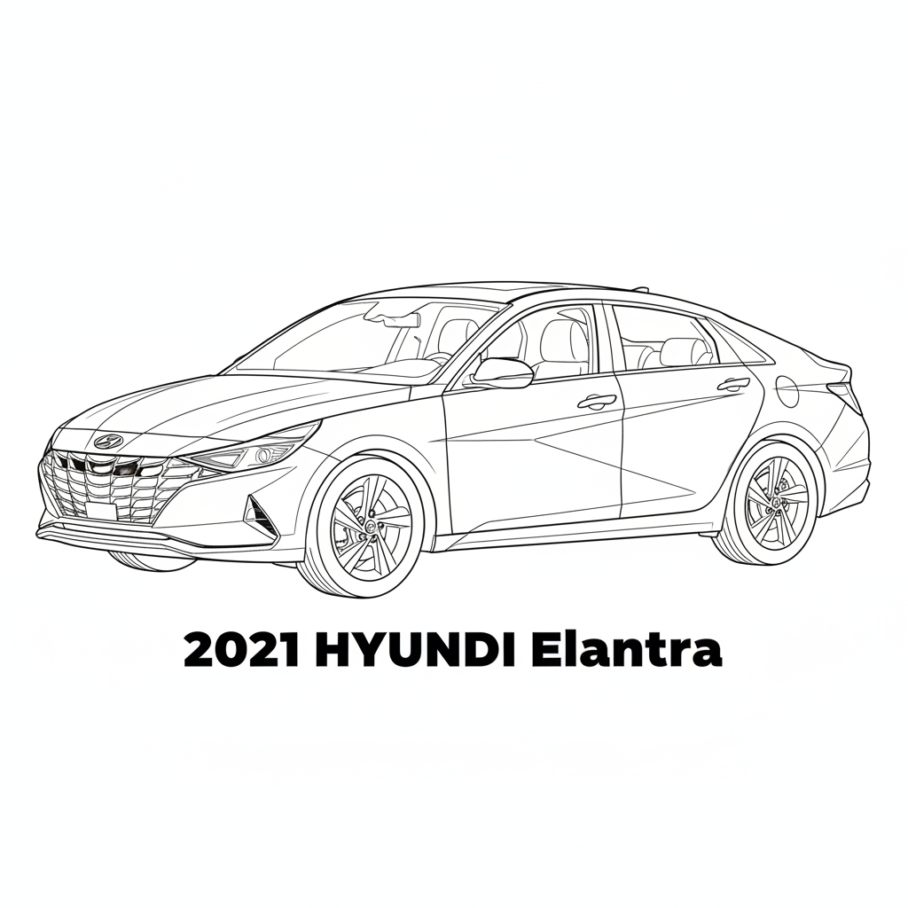 2021 HYUNDAI Elantra coloring page
