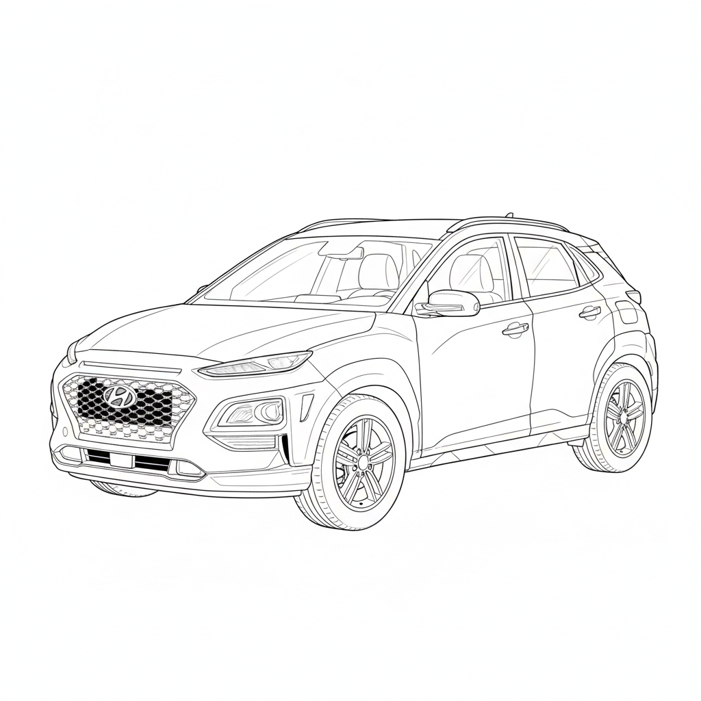 2021 HYUNDAI Kona coloring page