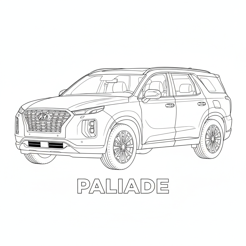 2021 HYUNDAI Palisade coloring page
