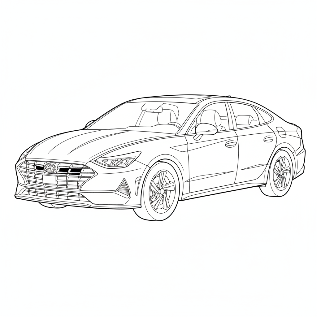 2021 HYUNDAI Sonata coloring page