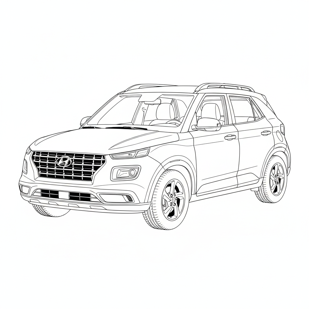 2021 HYUNDAI Venue coloring page