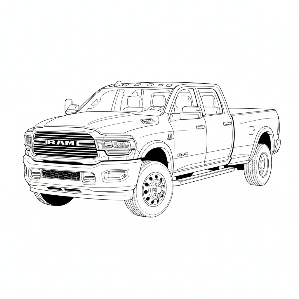 2021 ram 5500 coloring page