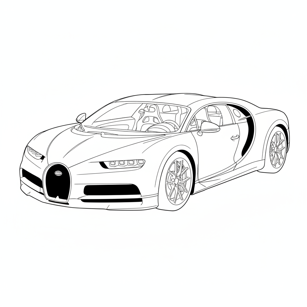 2022 BUGATTI Chiron Supersport coloring page
