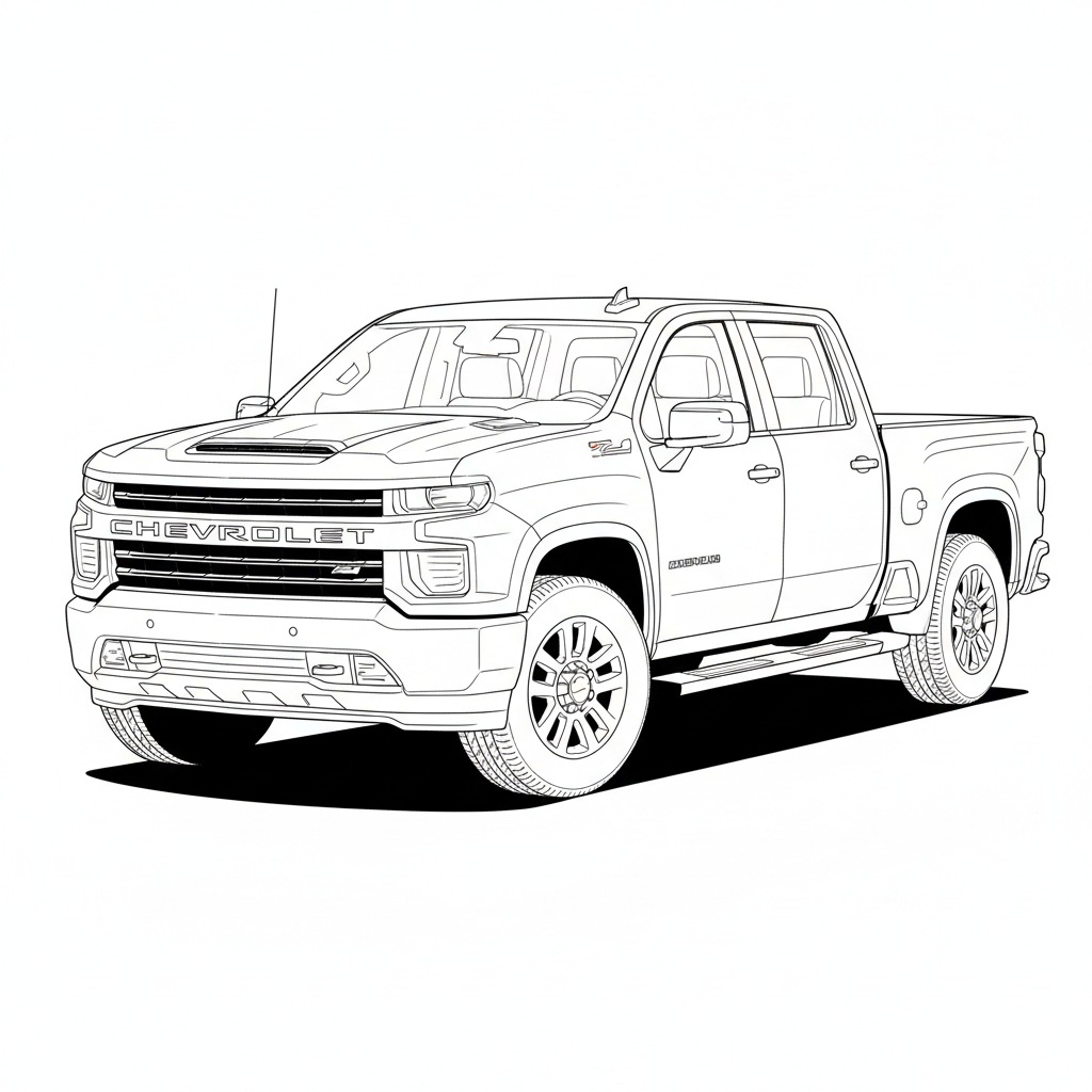 2022 CHEVROLET 3500 coloring page