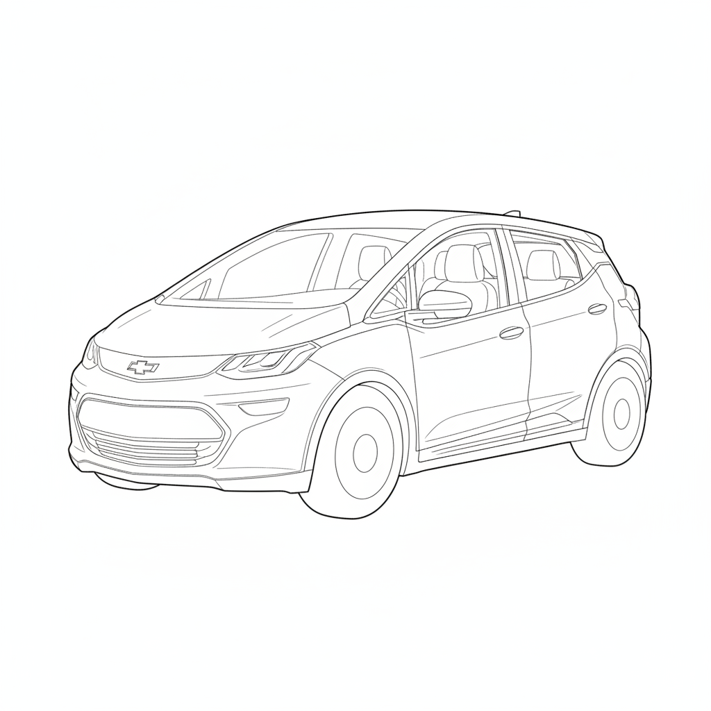 2022 CHEVROLET Bolt Incomplete coloring page
