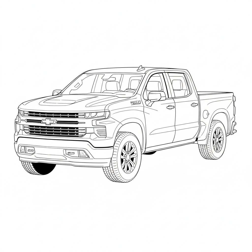 2022 CHEVROLET Silverado coloring page