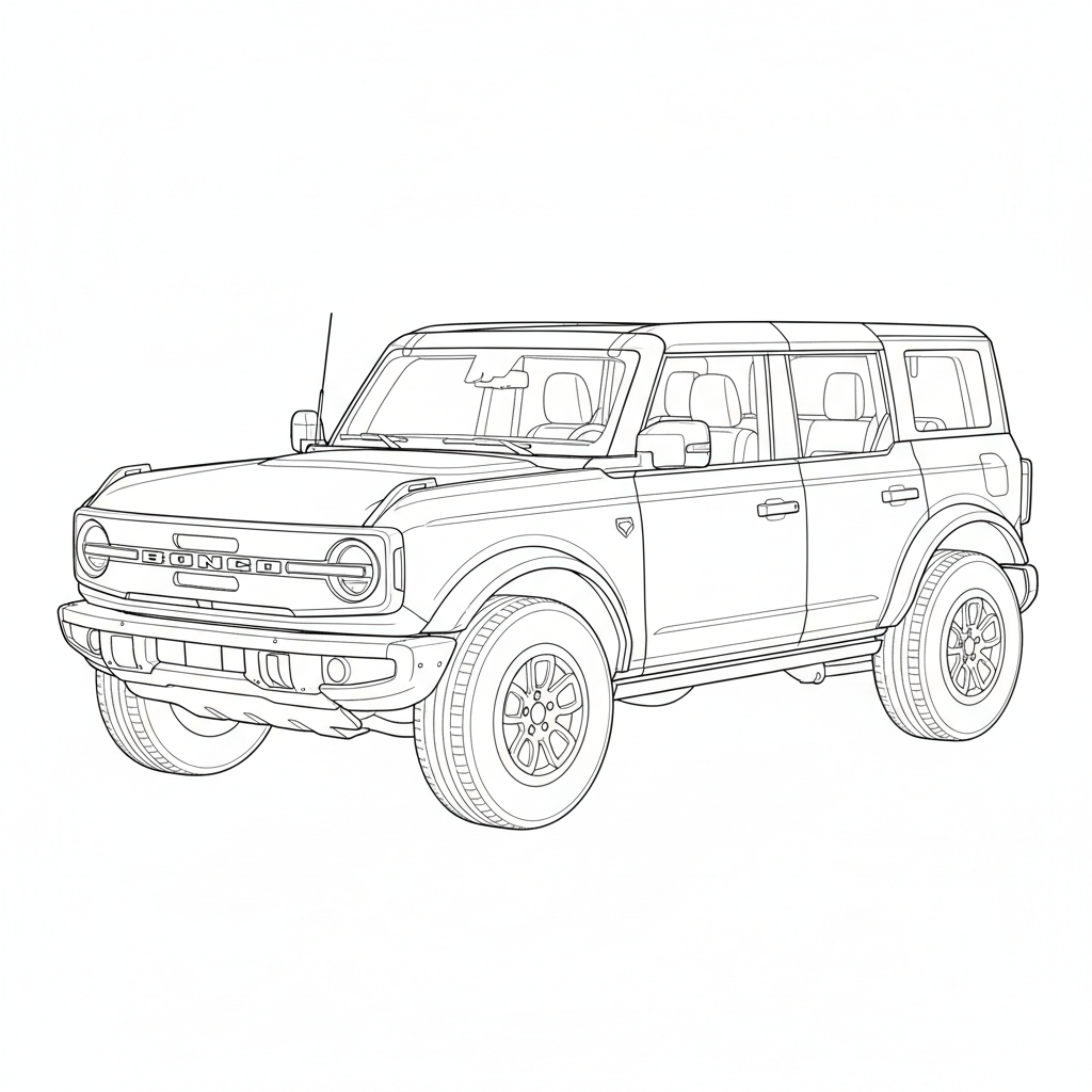 2022 FORD Bronco coloring page