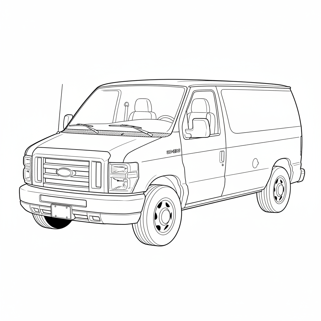 2022 FORD E-350 coloring page
