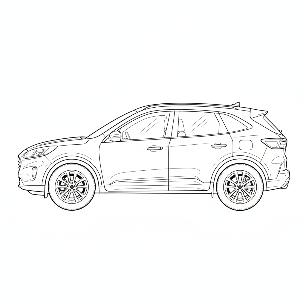 2022 FORD Escape coloring page