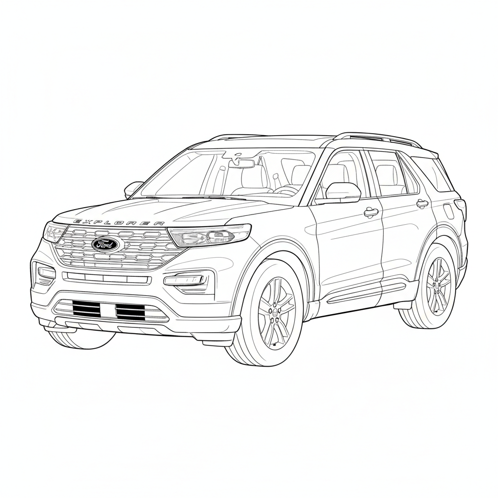 2022 FORD Explorer coloring page