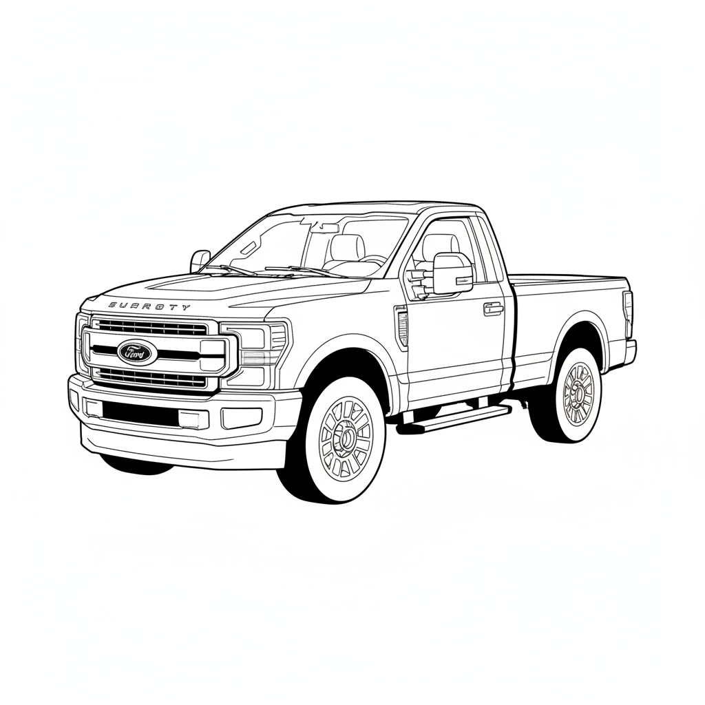 2022 FORD F-350 coloring page