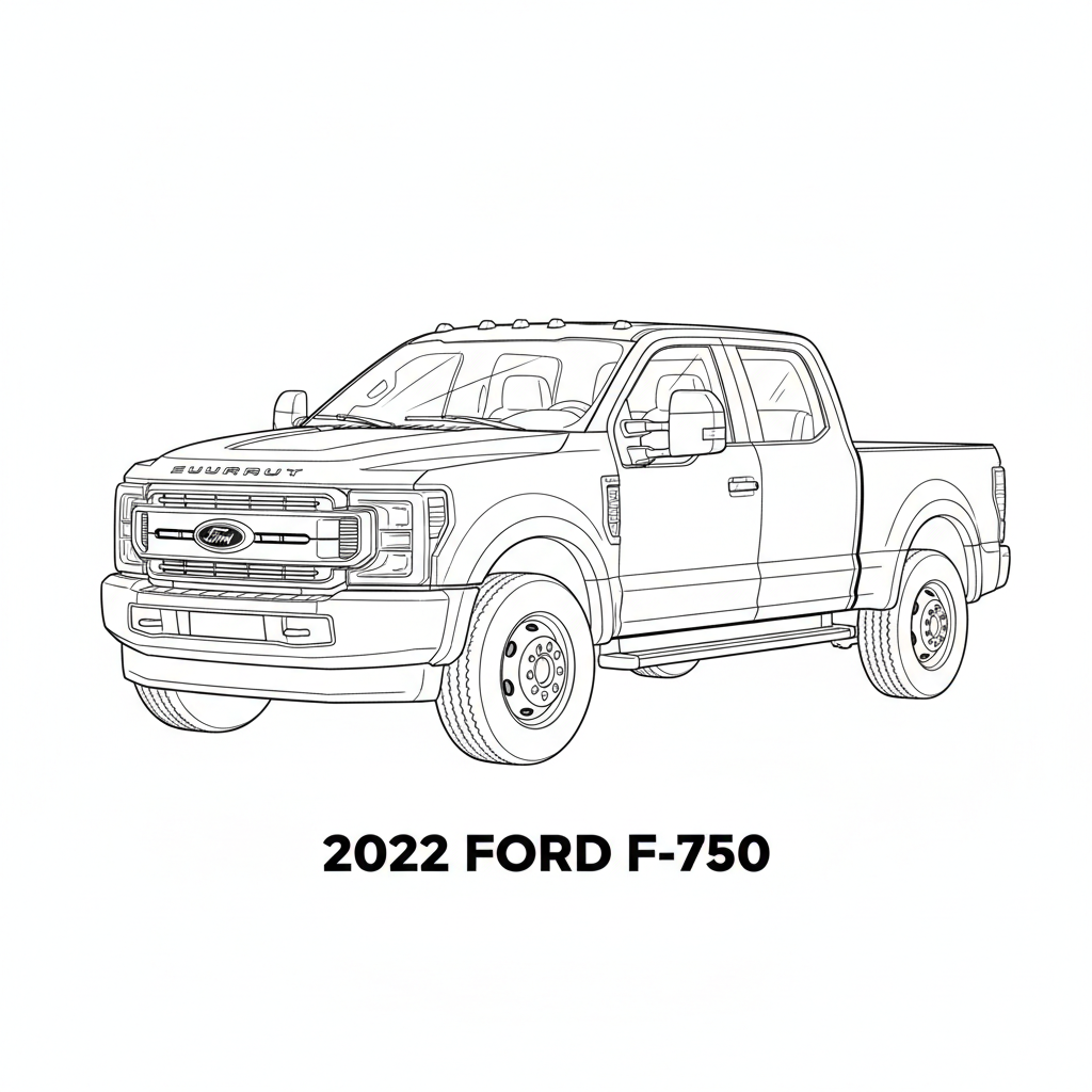 2022 FORD F-750 coloring page