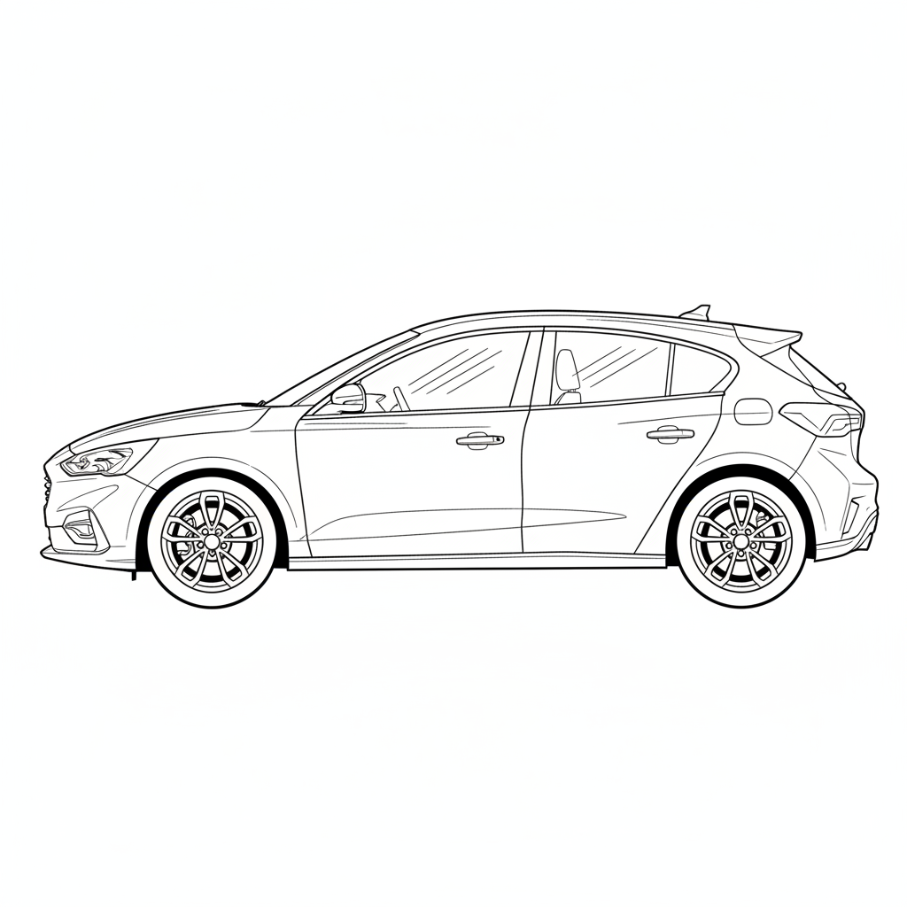 2022 FORD Focus coloring page