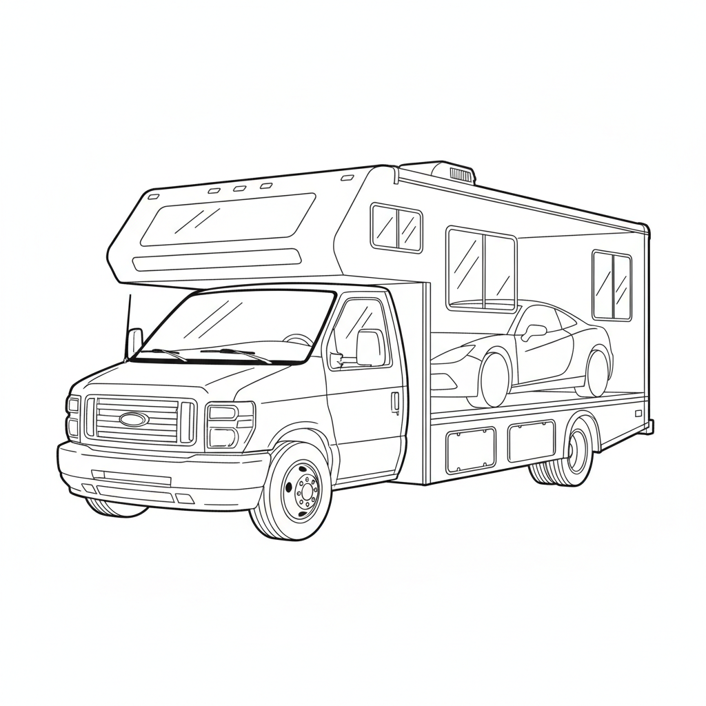 2022 FORD Motorhome Chassis coloring page