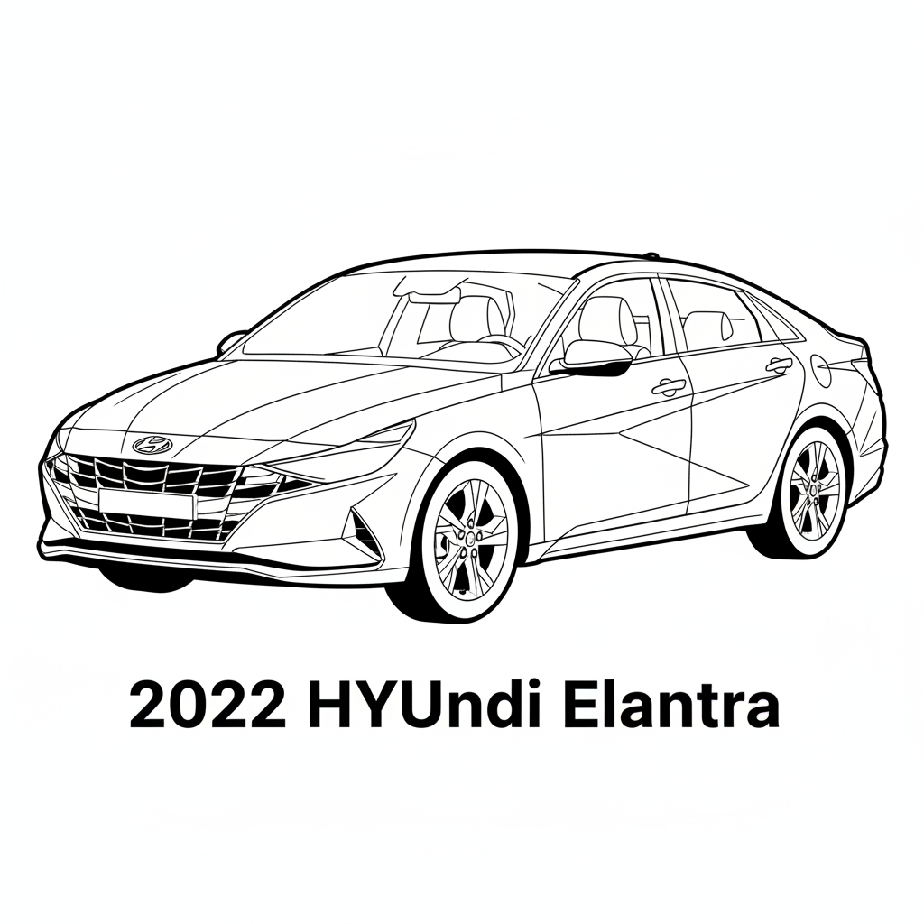 2022 HYUNDAI Elantra coloring page