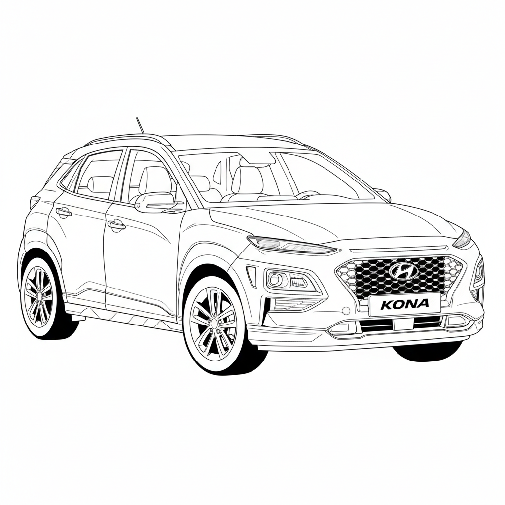 2022 HYUNDAI Kona coloring page