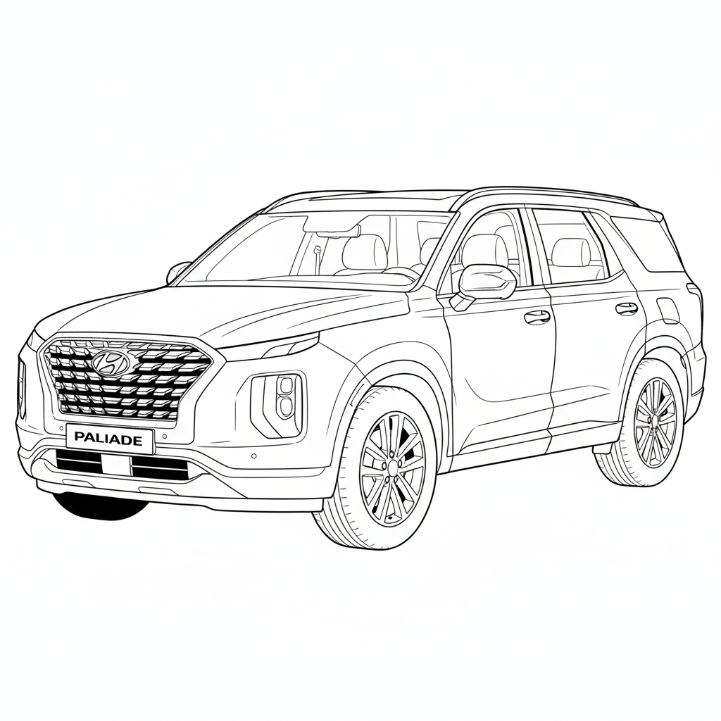 2022 HYUNDAI Palisade coloring page