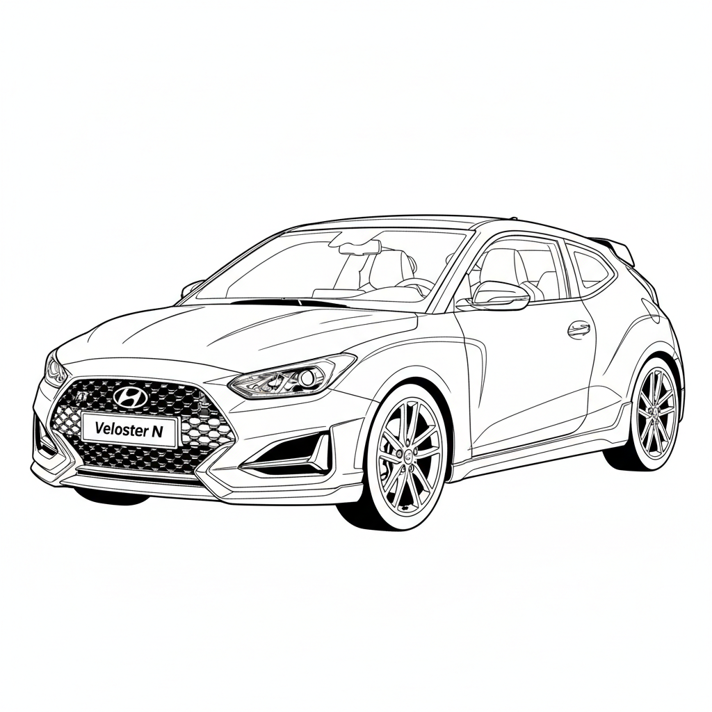 2022 HYUNDAI Veloster N coloring page